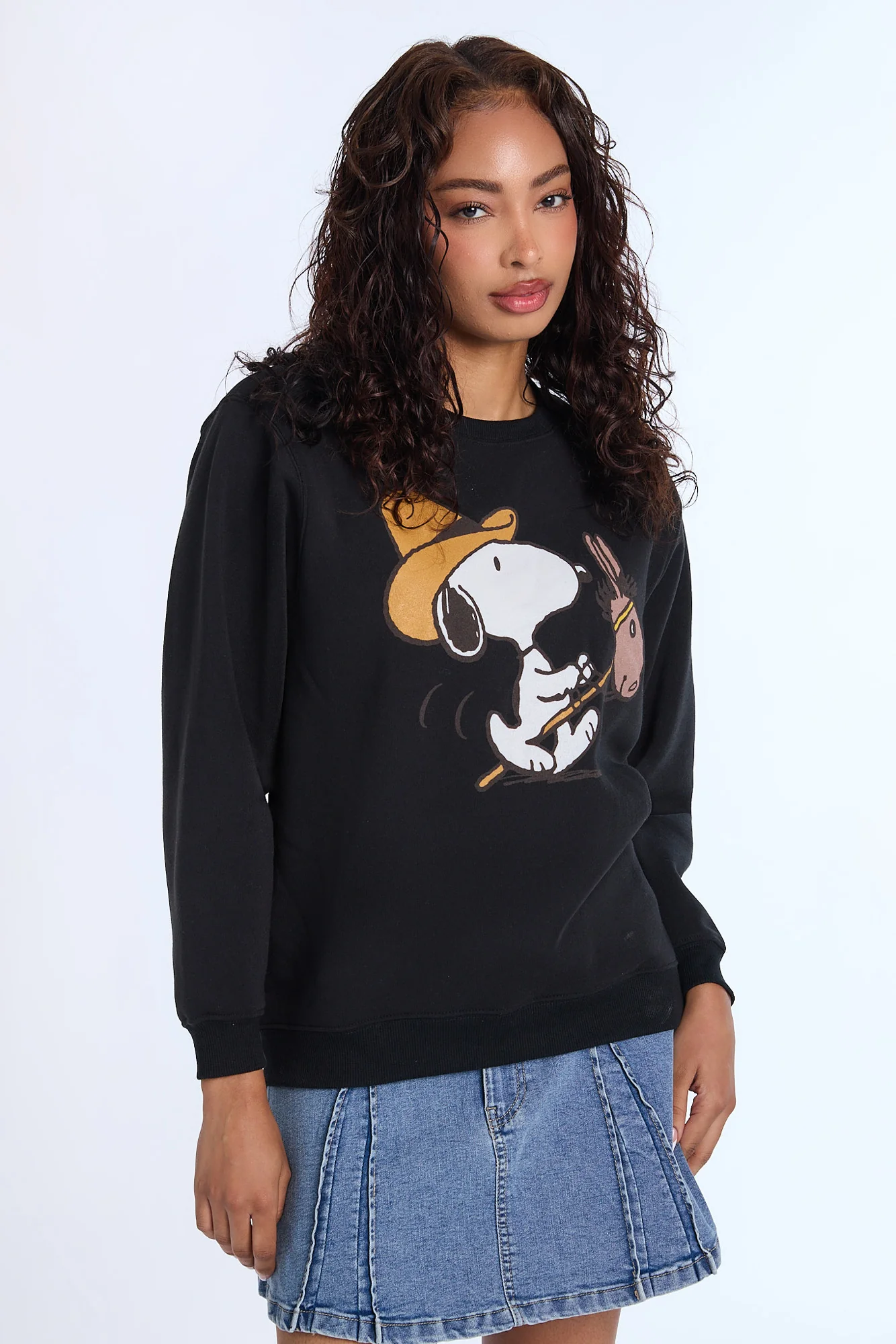 Sweatshirt à col ras du cou imprimé Snoopy