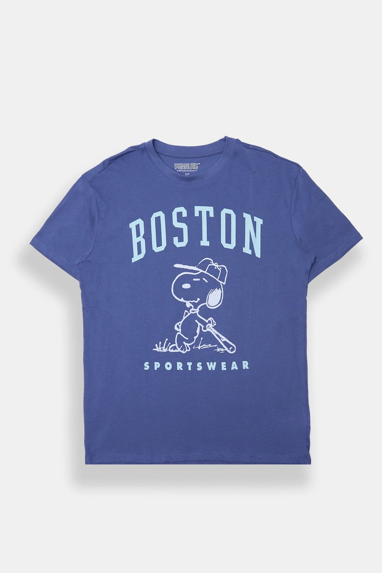 T-shirt coupe boyfriend imprimé Boston Snoopy
