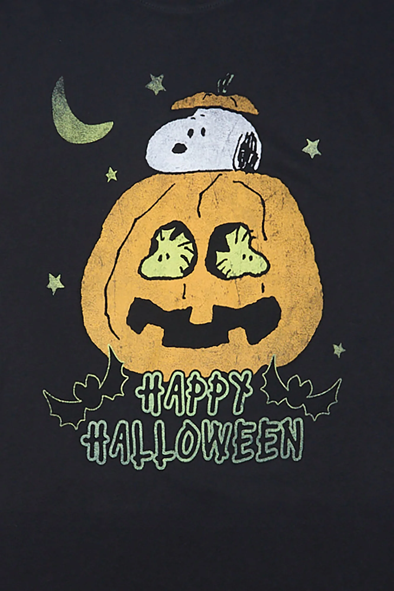 Snoopy Happy Halloween Graphic Boyfriend Tee - Image 2